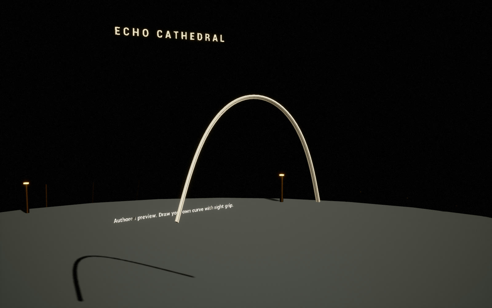 A single drawn arch in Echo Cathedral