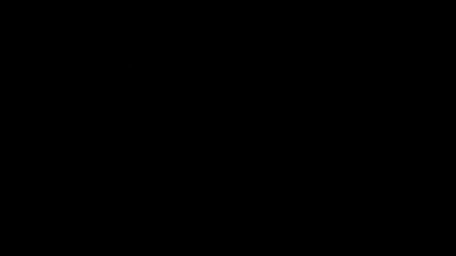 An almost entirely solid black frame with two tiny faint white flecks near the center and nothing else visible.