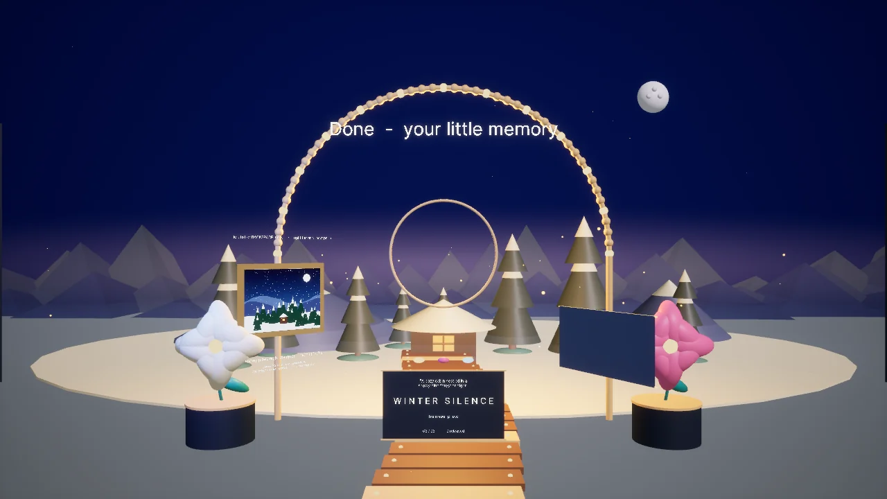 Memory Portal v15 toy diorama, native Unreal desktop render driven by cloud vision via a studio PC; headset test pending